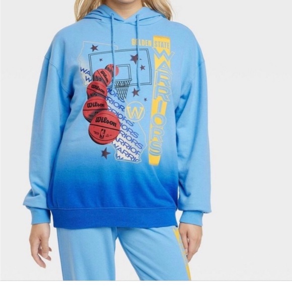 NBA Golden State Warriors Oversized Hombre Graphic Hoodie Sweatshirt XXXL NWT - Picture 2 of 7